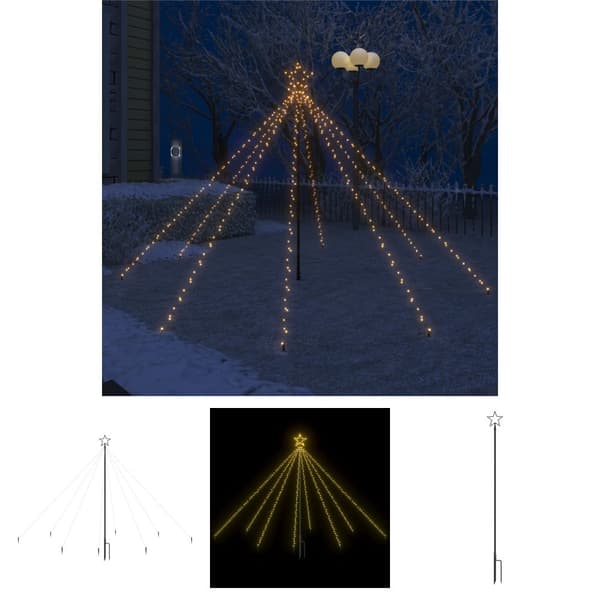 The Living Store Joulukuusen valot sisä-/ulkokäyttöön 400 LED-valoa 2,5 m - Joulukuuset