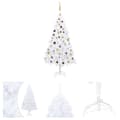 Miniatyrbild 1 av 11: The Living Store Belyst plastgran med kulor vit 180 cm PVC -  Julgranar