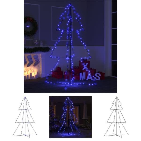The Living Store lysende juletræ 98x150 cm 200 LED'er indendørs/udendørs -  Juletræer