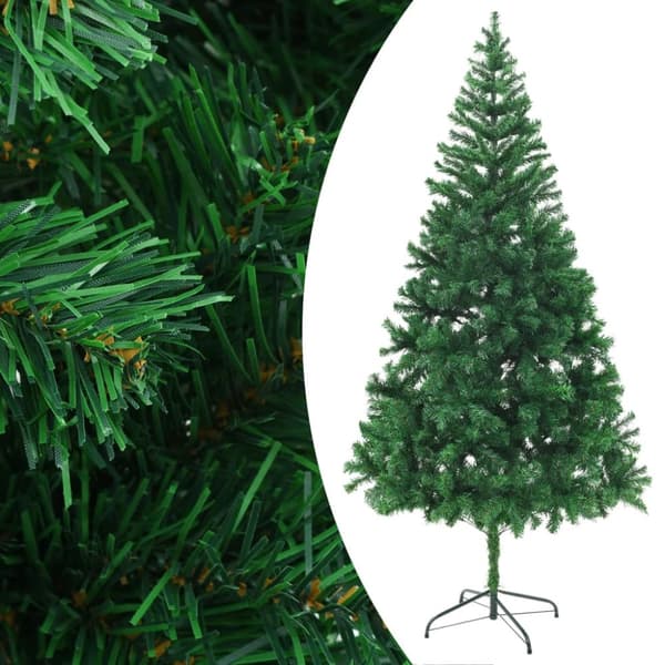 The Living Store Belyst plastgran med kulor 210 cm 910 grenar -  Julgranar