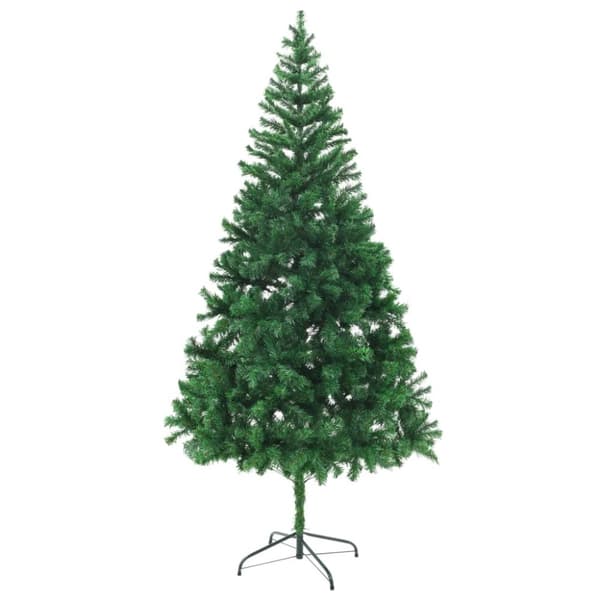 The Living Store Belyst plastgran med kulor 210 cm 910 grenar -  Julgranar