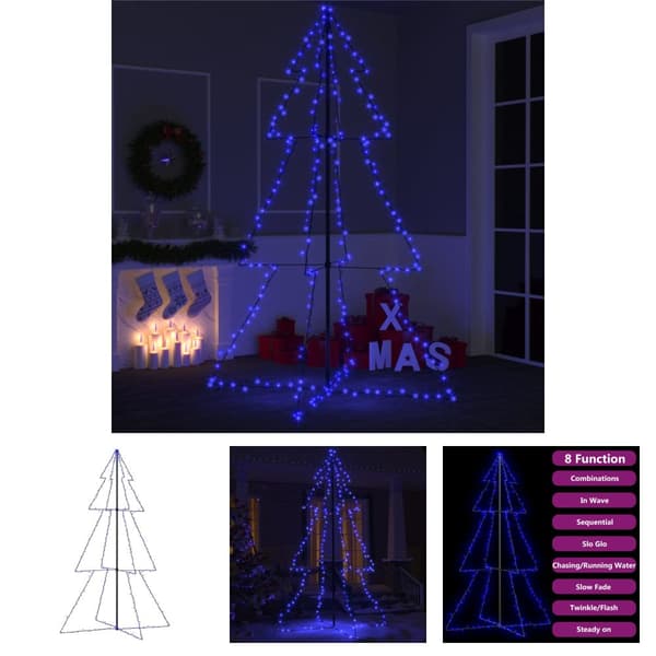 The Living Store lysende juletræ 118x180 cm 240 LED'er indendørs/udendørs -  Juletræer