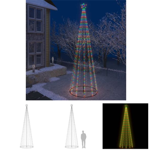 The Living Store Julgranskon 752 färgglada LEDs 160x500 cm -  Julgranar