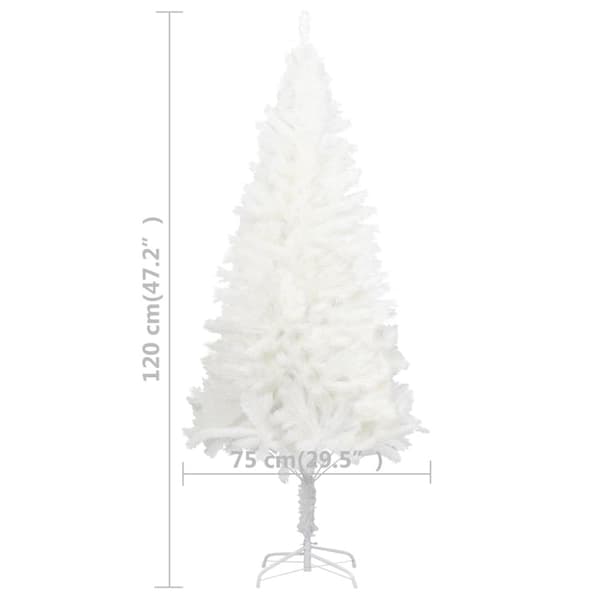 The Living Store Belyst plastgran med kulor vit 120 cm -  Julgranar