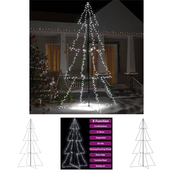 The Living Store Ljuskon för julgran 360 LED inne/ute 143x250 cm -  Julgranar