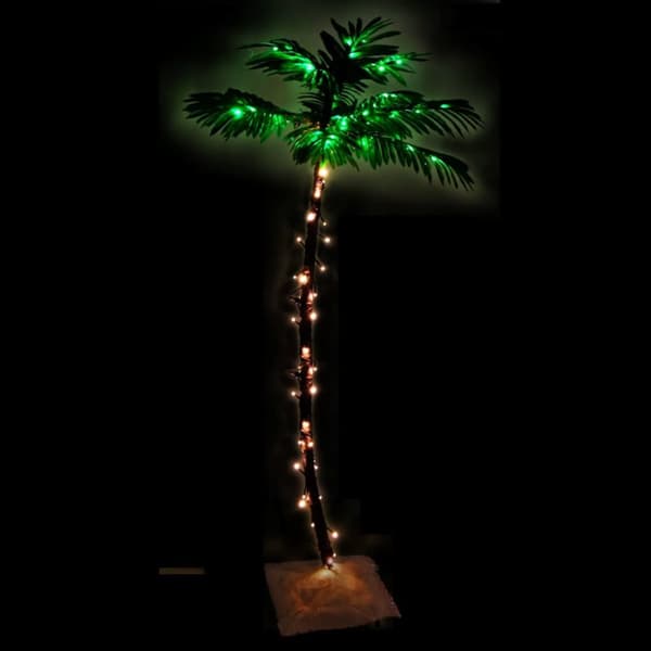 The Living Store Palmträd med LED varmvit 88 LEDs 150 cm -  Julgranar