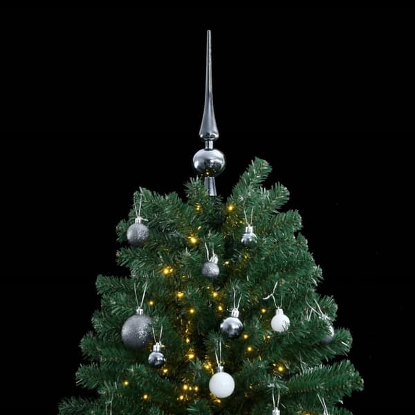 The Living Store kunstigt juletræ 300 LED'er og kuglesæt hængslet 210 cm -  Juletræer