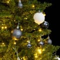 Miniatyrbillede 4 af 11: The Living Store kunstigt juletræ 150 LED'er og kuglesæt hængslet 150 cm -  Juletræer