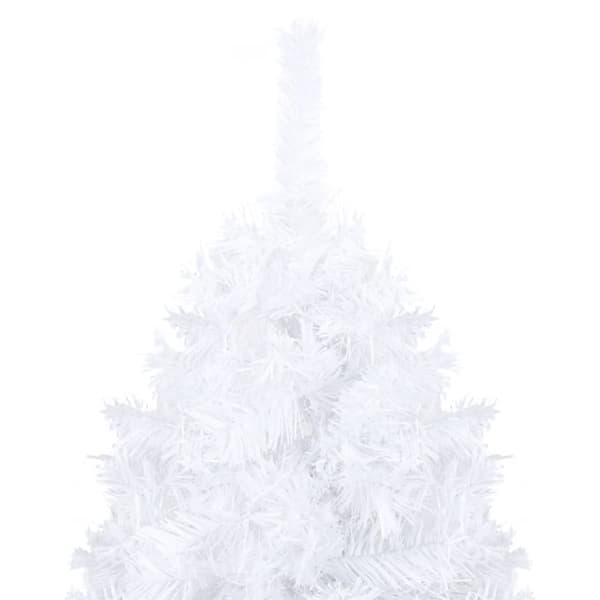 The Living Store Tekojoulukuusi palloilla esivalaistu valkoinen 240 cm PVC -  Joulukuuset