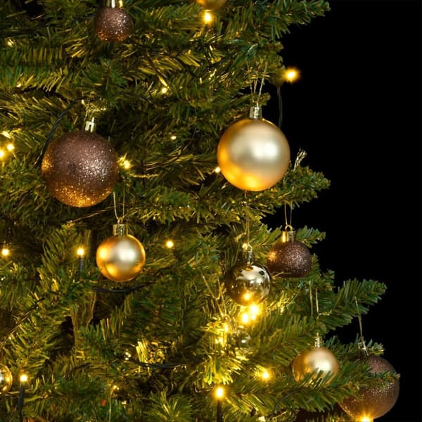 The Living Store Plastgran med gångjärn 150 LEDs & kulor 150 cm -  Julgranar