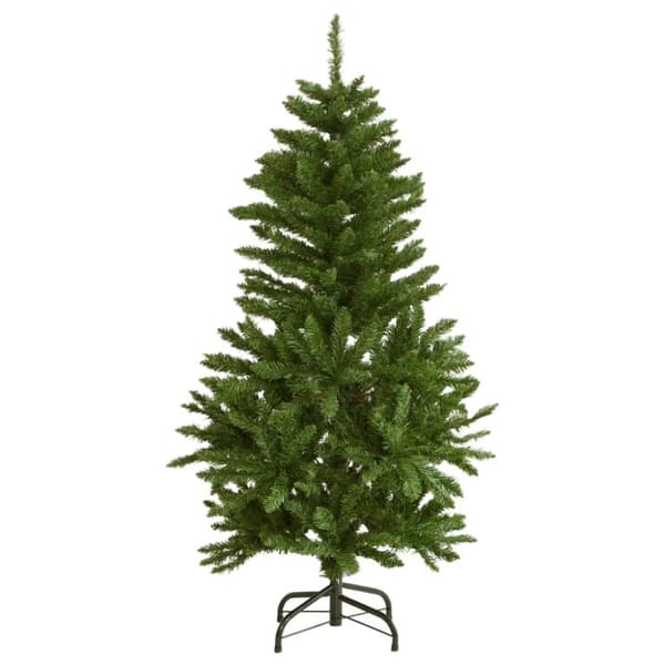 The Living Store Plastgran med gångjärn 150 LEDs & kulor 150 cm -  Julgranar