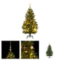Miniatyrbild 1 av 11: The Living Store Plastgran med gångjärn 150 LEDs & kulor 150 cm -  Julgranar