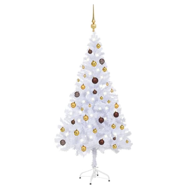 Julgranar - Living Belyst plastgran med kulor 150 cm 380 grenar