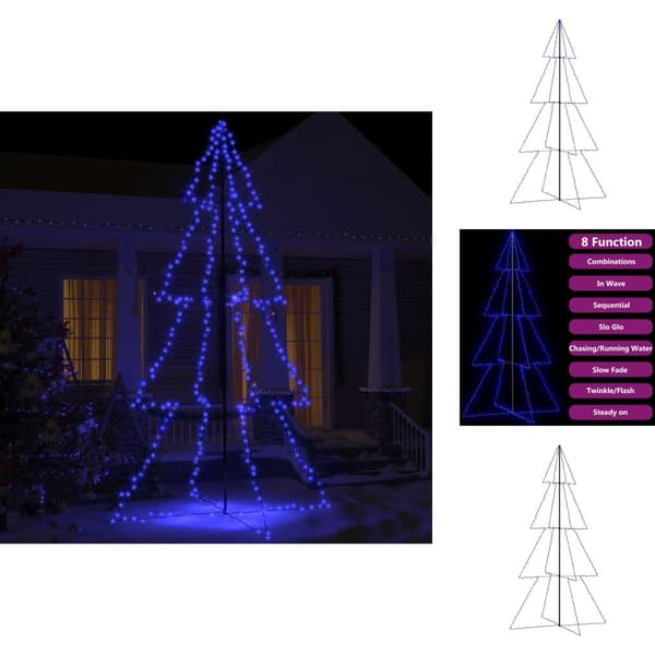 Juletræer - Living lysende juletræ 143x250 cm 360 LED'er indendørs/udendørs