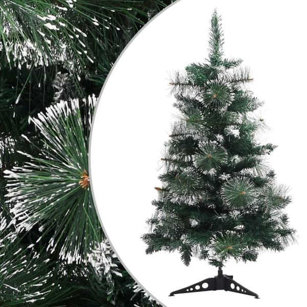 Julgranar - Living Plastgran med fot grön och vit 60 cm PVC