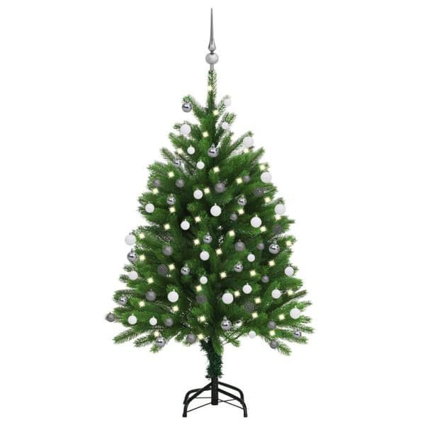Joulukuuset - Living Tekojoulukuusi palloilla esivalaistu 120 cm vihreä