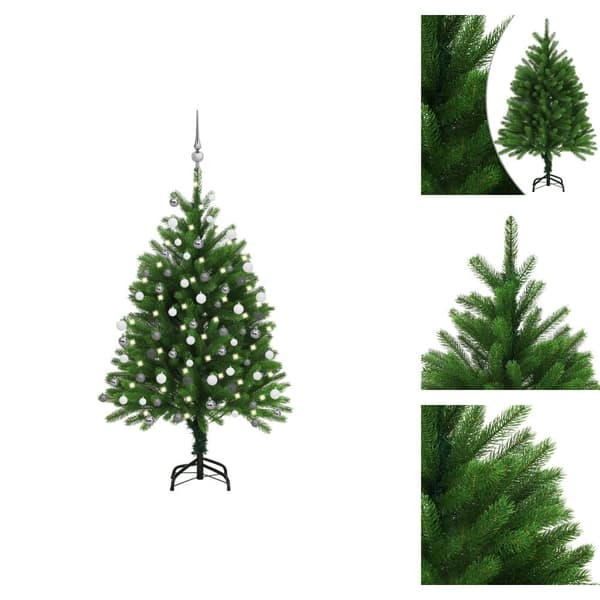 Joulukuuset - Living Tekojoulukuusi palloilla esivalaistu 120 cm vihreä