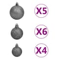 Miniatyrbild 7 av 11: Julgranar - Living Belyst plastgran med kulor vit 150 cm PVC