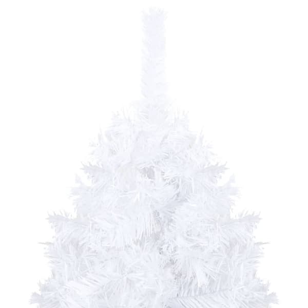 Juletræer - Living kunstigt juletræ med lys og kuglesæt 120 cm PVC hvid
