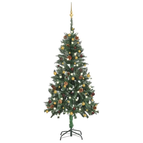 Julgranar - Living Belyst plastgran med kulor 150 cm