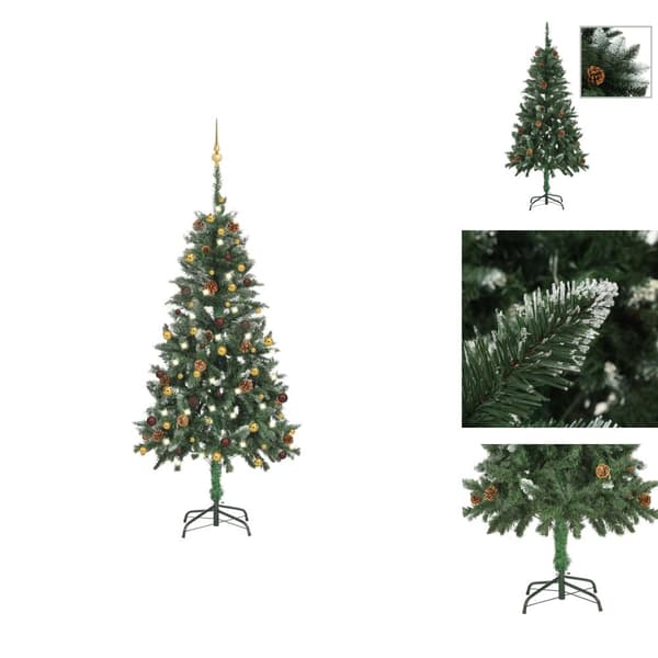 Julgranar - Living Belyst plastgran med kulor 150 cm