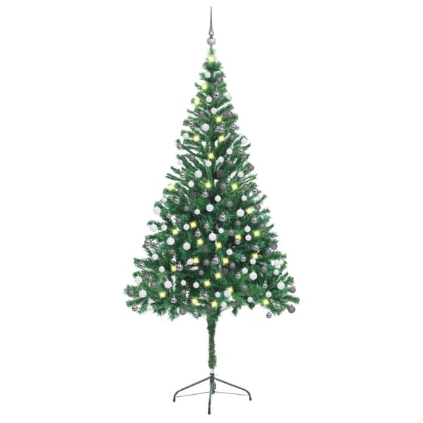 Joulukuuset - Living Tekojoulukuusi palloilla esivalaistu 210 cm 910 oksaa