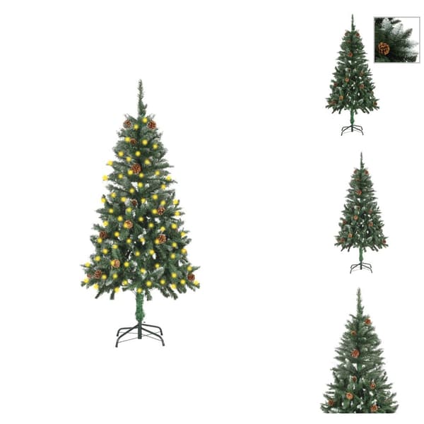 Julgranar - Living Belyst plastgran med kottar 150 cm