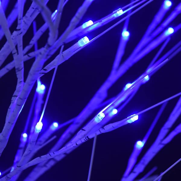 Joulukuuset - Living Joulukuusi 120 LED 1,2 m sininen paju ulos/sisälle