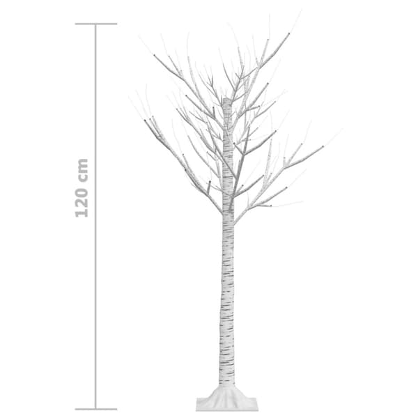 Joulukuuset - Living Joulukuusi 120 LED 1,2 m sininen paju ulos/sisälle