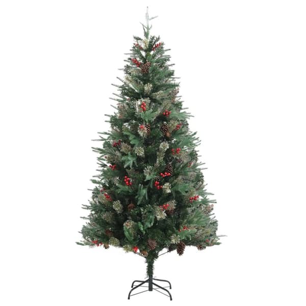 Joulukuuset - Living Tekojoulukuusi kävyillä vihreä 225 cm PVC ja PE