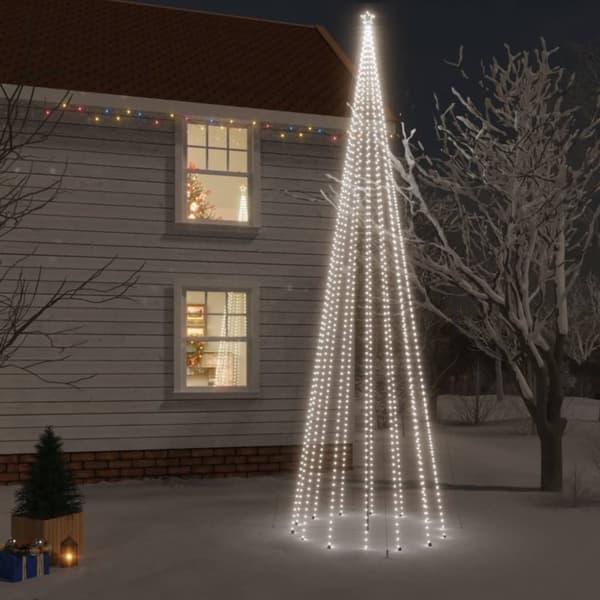 Joulukuuset - Living Joulukuusi piikillä 1134 kylmän valkoista LED-valoa 800 cm