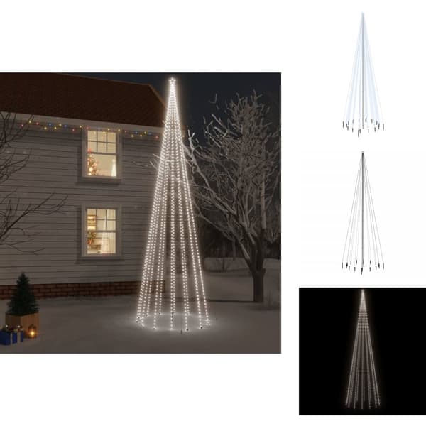 Joulukuuset - Living Joulukuusi piikillä 1134 kylmän valkoista LED-valoa 800 cm