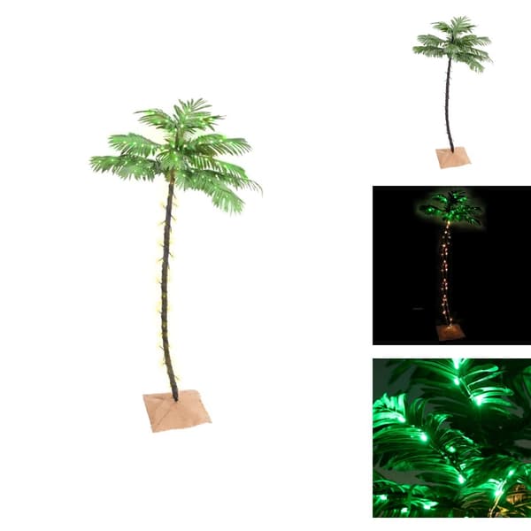 Julgranar - Living Palmträd med LED varmvit 96 LEDs 180 cm