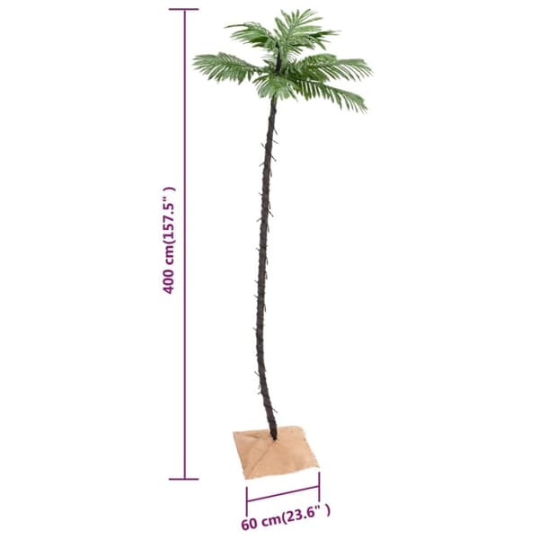 Julgranar - Living Palmträd med LED varmvit 252 LEDs 400 cm