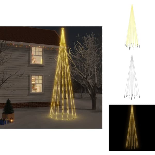 Joulukuuset - Living Joulukuusi piikillä 1134 lämpimän valkoista LED-valoa 800 cm