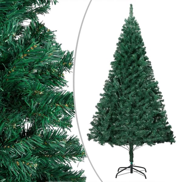 Kunstigt juletræ med lys og kuglesæt 150 cm PVC grøn - Juletræ - Juletræer - Home & Living