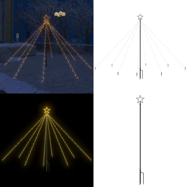 LED lysjuletræ vandfaldseffekt indendørs/udendørs 400 LED 2,5 m - LED-lysjuletræ - LED-lysjuletræer - Home & Living