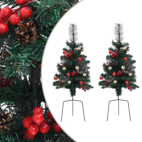 Konstgjorda julgranar 2 st 76 cm PVC - Konstgjord Julgran - Konstgjorda Julgranar - Home & Living