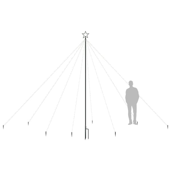 Juletræ vandfaldseffekt indendørs/udendørs 576 LED-lys 3,6 m - LED-lysjuletræ - LED-lysjuletræer - Home & Living