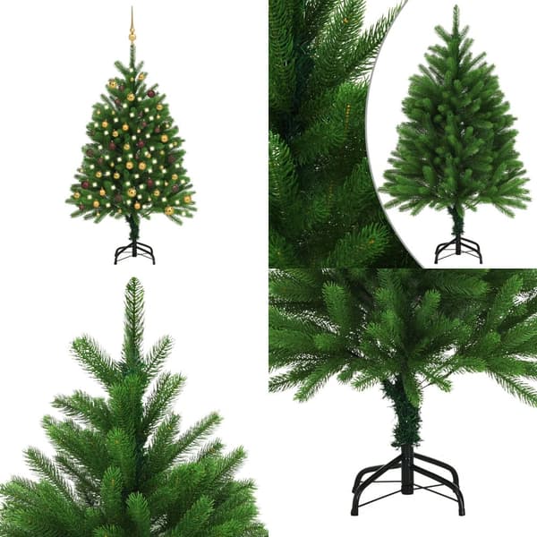 Belyst plastgran med kulor 120 cm grön - Julgran - Julgranar - Home & Living