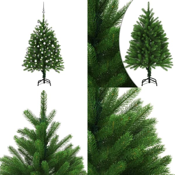 Kunstigt juletræ med lys og kuglesæt 120 cm grøn - Juletræ - Juletræer - Home & Living