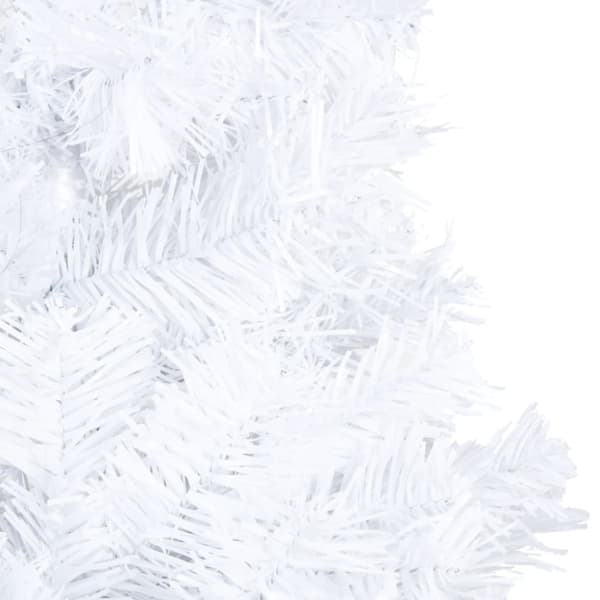 Belyst plastgran med kulor vit 150 cm PVC - Granar - Gran - Home & Living