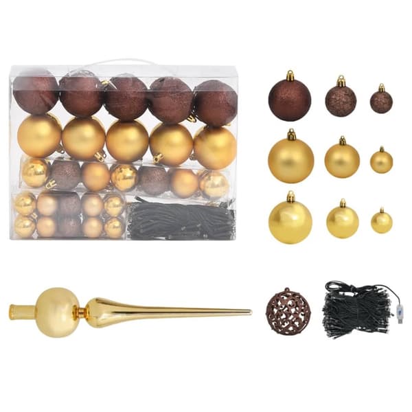Belyst plastgran med kulor 150 cm - Julgran - Julgranar - Home & Living