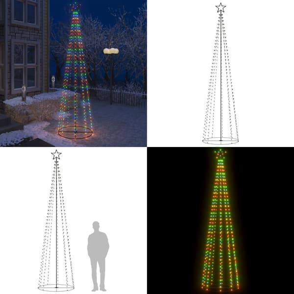 Julgranskon 400 färgglada LEDs 100x360 cm - Julgransbelysning - Julbelysning - Home & Living