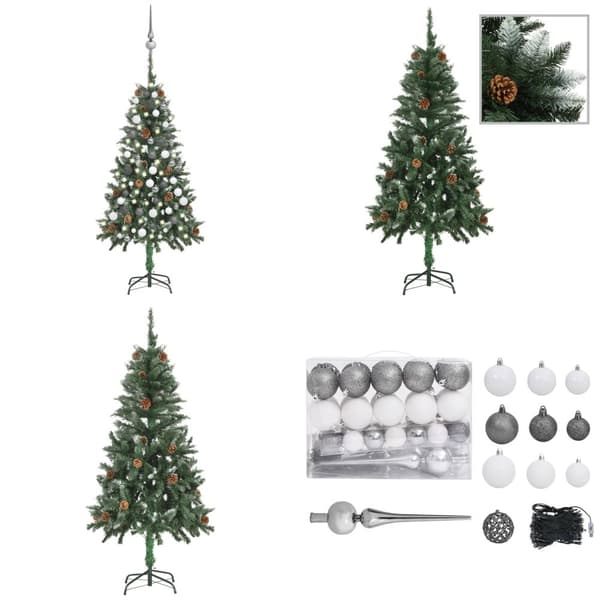 Juletræ med lys + julekugler og grankogler 150 cm - Juletræ - Juletræer - Home & Living