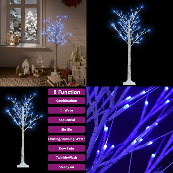 Plastgran 120 LED 1,2 m pil blått ljus inomhus/utomhus - Konstgjord Julgran - Konstgjorda Julgranar - Home & Living