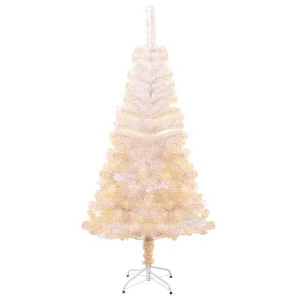 Plastgran med regnbågsskimrande grenar vit 150 cm PVC