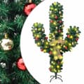 Miniatyrbild 1 av 2: Julkaktus med fot LED grön 150 cm PVC