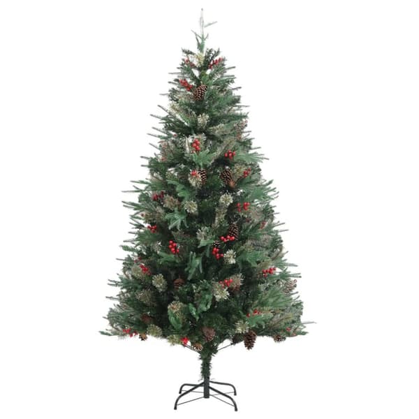 Plastgran med kottar grön 195 cm PVC&PE