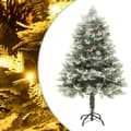 Miniatyrbild 1 av 2: Belyst julgran med kottar grön 150 cm PVC&PE